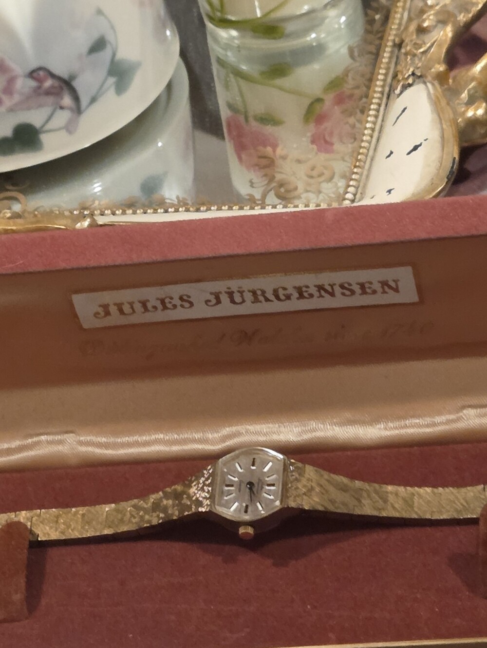 Jules Jürgensen Vintage Ladies Gold-Tone Wristwatch New In Box